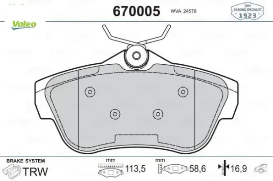Arka balata jumpy 07 sucudo 07 expert tepee 07 valeo 1673601480/ 4253.68/ 77364513/ 4253.67 resmi