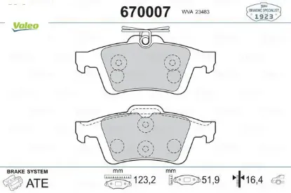 Arka balata focus ıı cmax 03 connect 02 laguna ııı 07 vectra c 02 sıgnum 03 c5 08 508 10 18 16478759 valeo 3m512m008ac/ 440601689r/ 93192623 resmi