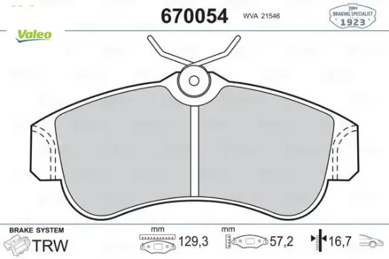 Ön balata almera ıı n16 1.5 1.8 2.0di 00 1.5dci 03 prımera p10 1.6 2.0gt 90-96 p11 1.6 valeo 410604m526/ 410604m525/ 410602f027 resmi