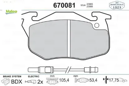 Ön balata r9-r11-r19 clıo-exp-106-206 valeo 7711130034/ 7701202711/ wva20905 resmi