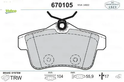 Arka fren balatası 3008 09 16 5008 09 17 508 10 18 308 gtı-rzc 10 14 c4 09 16 ds4-ds5 11 15 valeo 1608681680/ 4254.46/ 4254.44/ 4254.35 resmi