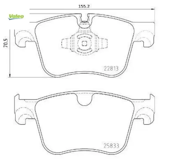 Ön fren balatası combo e 18 grandland 17 c4 13 berlıngo 18 partner 18 rıfter 18 308 13 3008 16 508 1 valeo 1609898580/ 1636925480/ 1678168480 resmi