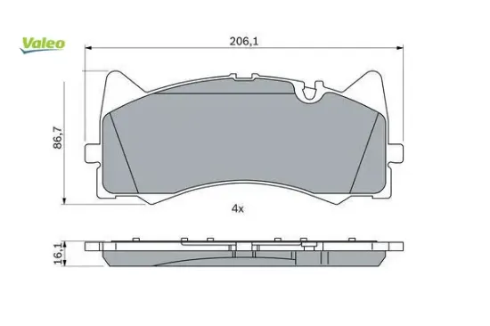 Fren balatası on amg gt c190 r190 w205 s205 a205 c205 w213 s213 valeo a0004204700 resmi