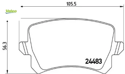 Disk fren balatası arka volkswagen passat b7 valeo 3aa698451/ 3aa698451/ 3aa698451 resmi