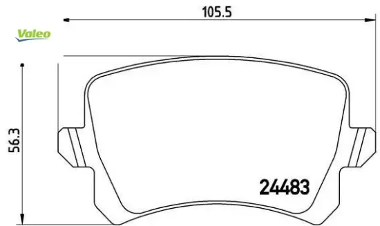 Disk fren balatası arka volkswagen passat b7 valeo 3aa698451/ 3aa698451/ 3aa698451 resmi