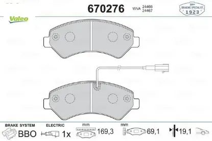Ön fren balatası boxer-ducato-jumper 06 16 valeo 1623842580/ 4254.63/ 4254.64/ 77366021 resmi