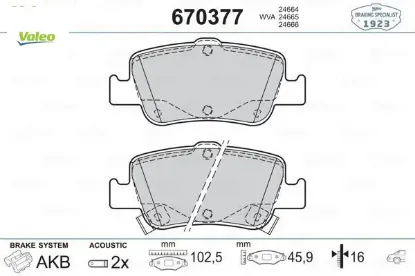 Arka fren balata aurıs. Corolla 1.33l 1.6l 1nr-fe 1zr-fae nre180 zre181 zre185 12- 1.4l 1nd-ftv d-4d valeo 0446602180/ 0446602170/ 0446602181 resmi