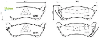 Fren balatası arka mercedes ml-class w163 98 05 valeo a1634200420 resmi