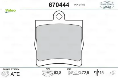 Fren balatası arka w203 cl203 c209 w210 r171 valeo a0054201920 resmi