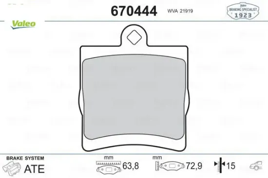 Fren balatası arka w203 cl203 c209 w210 r171 valeo a0054201920 resmi