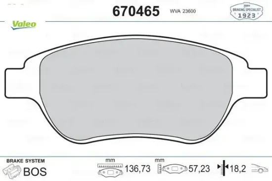Ön balata 207 06 307 00 doblo 01 partner 03 berlıngo 00 c3 02 c4 04 xsara 00 valeo 1647873980/ 4252.53/ 1611140980 resmi