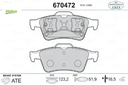 Arka balata lgn ıı 01 mgn ıı-latıtude-vectra c 03 focus ıı 05 connec 06 cmax06 prımera 02 gdb3292 valeo 7701206609/ 1605196/ 2t142m008a1a resmi