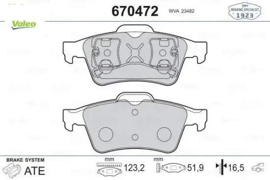 Arka balata lgn ıı 01 mgn ıı-latıtude-vectra c 03 focus ıı 05 connec 06 cmax06 prımera 02 gdb3292 valeo 7701206609/ 1605196/ 2t142m008a1a resmi
