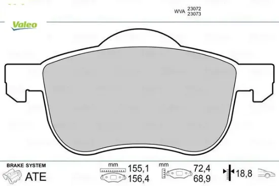 Ön balata s60 00-10 s80 98-06 v70 97-07 xc70 00-07 s70 97-00 valeo 8634921/ 8623861/ 31262503/ wva23072 resmi