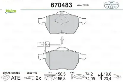 Ön balata fişli passat 96-01 a6 94-97 100 avant 1.8-2.0-2.5-2.6 tdı 16v gdb1049 valeo 4a0698151/ 4a0698151a/ 4a0698151c resmi
