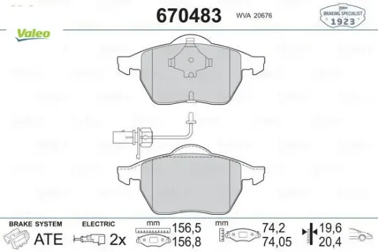 Ön balata fişli passat 96-01 a6 94-97 100 avant 1.8-2.0-2.5-2.6 tdı 16v gdb1049 valeo 4a0698151/ 4a0698151a/ 4a0698151c resmi