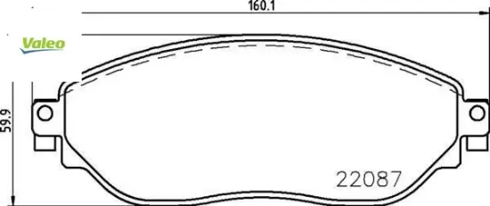 Ön fren balata trafıc ııı 15 vıvaro b 15 valeo 410608638r/ 410601073r/ 4423332 resmi