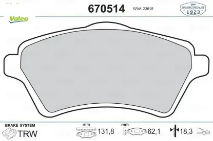 Ön balata freelander 1.8 16v 00 06 2.0td4 00 06 2.5 v6 00 06 range3.0td6 02 12 valeo sfp000010/ sfp000020/ sfp500100 resmi