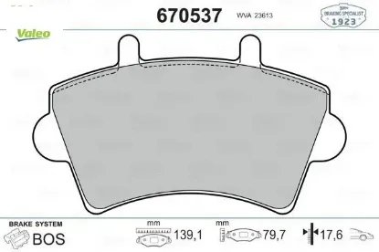 Ön balata master movano ıı ııı 01  ınterstar 02 402993 valeo 7701206727/ 7701207339/ 4106000qad resmi