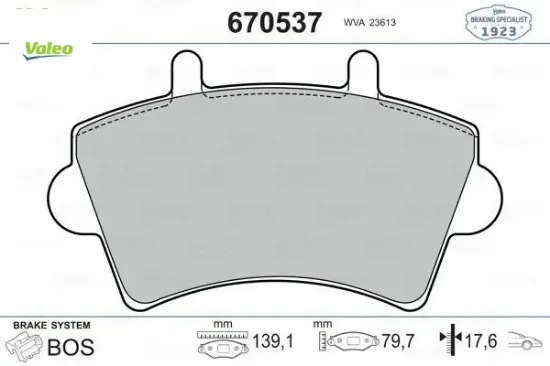 Ön balata master movano ıı ııı 01  ınterstar 02 402993 valeo 7701206727/ 7701207339/ 4106000qad resmi