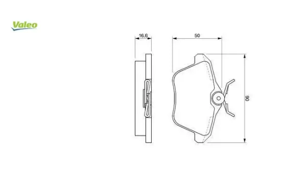 Arka fren balatası 156 97 05 166 98 07 164 93 98 lancıa kappa 95 01 valeo 77362257/ 71712910/ 9945775 resmi