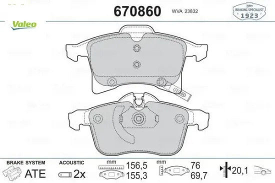 Ön balata astra h 04 merıva 03 zafıra 05 corsa c d 03 combo 04 valeo 1605992/ 93176115/ 1605080/ 1605998 resmi