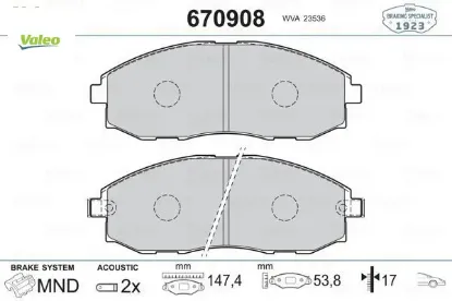 Ön balata starex 2.4ı-2.5d 97 2.4ı-2.5tcı-2.5 crdı 98 h1 2.4 mpı 4wd-2.5 d/td-2.5 tcı-2.5 crdı 9 valeo 581014aa00/ 581014aa31/ 581014aa61 resmi