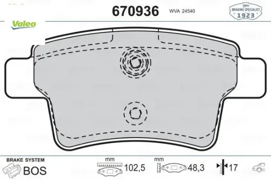 Arka balata c4 pıcasso grand pıcasso 1.6 hdı 110hp fab-1.8 16v-2.0 16v-2.0 hdı 06 valeo 4254.16/ 4253.71/ 4254.32/ 1611141080 resmi