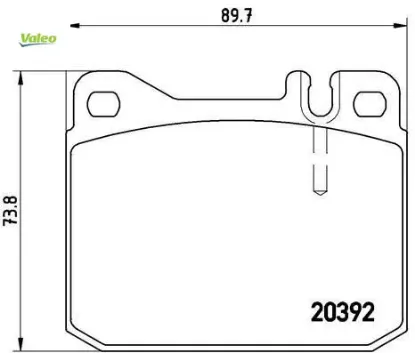 Fren balatası on w123 s123 w116 r107 valeo a0004206320 resmi
