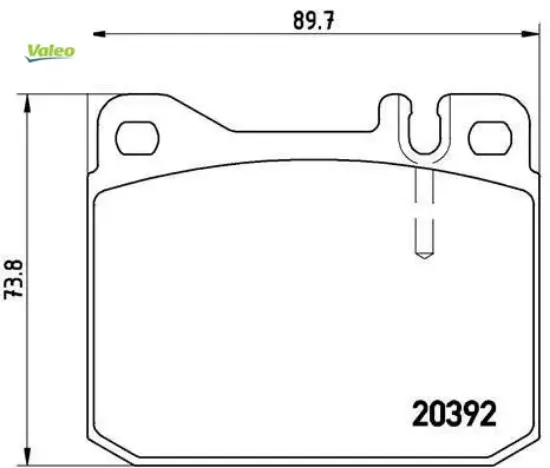 Fren balatası on w123 s123 w116 r107 valeo a0004206320 resmi