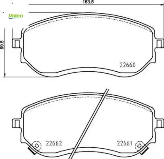 Fren balatası on mercedes x-class w470 . Nıssan navara 15 d23. D23t 2.3 dci valeo a4704205300/ d10605ju0a resmi