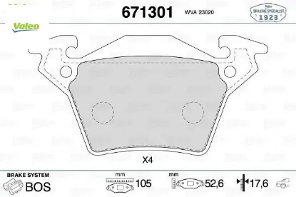 Fren balatası arka vıto w638 96 03 valeo a0034200220 resmi