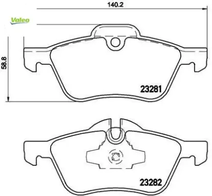 Fren balatası on mını r50 r52 r53 valeo 34116770332 resmi