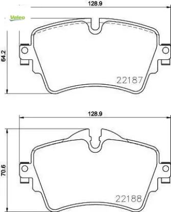 Fren balatası on f40 f45 f46 f48 f39 g30 g01 g02 z4 g29 mını f60 f54 valeo 34106863293/ 34106874034 resmi