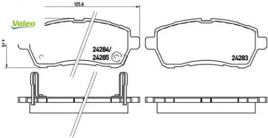 Ön balata fıesta vı 1.4-1.4tdci 1.6 tdcı 08 swıft 10 justy 07 ıı 07 sırıon 08 valeo 1550219/ 8v512k021aa/ 04465b1120 resmi