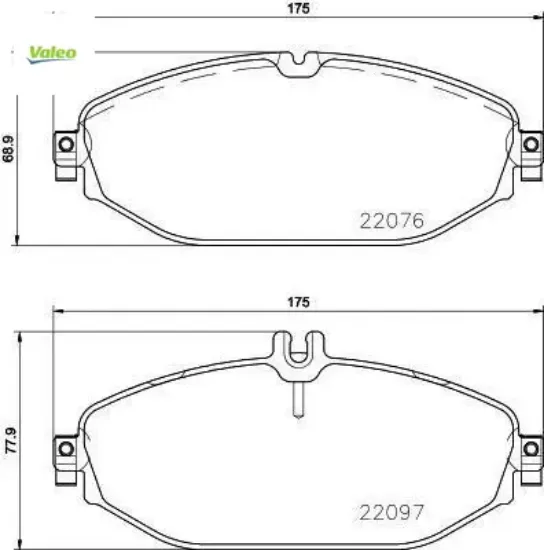 Fren balatası on w205 s205 c205 a205 c257 w213 s213 a238 c238 valeo a0004209300 resmi
