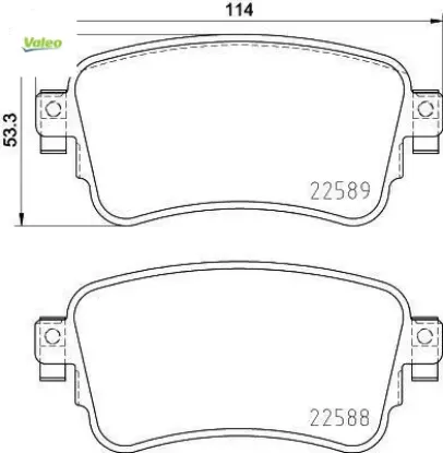 Arka fren balatası zafıra lıfe 19 vıvaro c 19 jumpy ııı 16 expert 16 proace 16 290 mm valeo 1617936880/ 1673603880/ su001a6136 resmi
