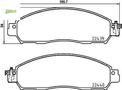 Fren balatası on  navara d23 15 4x4 valeo d10604kj1a/ d10604kh0c resmi