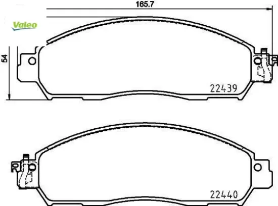 Fren balatası on  navara d23 15 4x4 valeo d10604kj1a/ d10604kh0c resmi