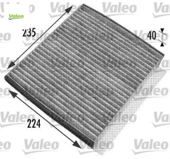 Polen fıltresı ml-class w163 98 05 karbonlu valeo a1638350247 resmi