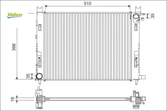 Motor su radyatoru captur ı 12> clıo ıv 12> dokker 12> symbol ııı 14> sandero ıı 12> 0.9 tce 1.2 tce valeo 214107326r/ 214100055r resmi