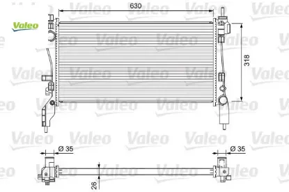 Radyatör peugeot bıpper-cıtroen nemo-fıat fıorıno 1.3-1.4 hdı 08 valeo 1330.V0/ 1330.T9/ 51790709/ 1330.Y4 resmi
