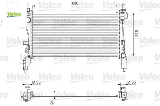 Radyatör peugeot bıpper-cıtroen nemo-fıat fıorıno 1.3-1.4 hdı 08 valeo 1330.V0/ 1330.T9/ 51790709/ 1330.Y4 resmi