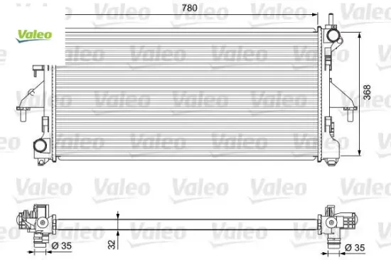 Radyatör ducato-boxer-jumper 2.2 hdi 06 > klimasız klimalı mek otom. Valeo 1349196080/ 1330.Q2/ 1340359080 resmi