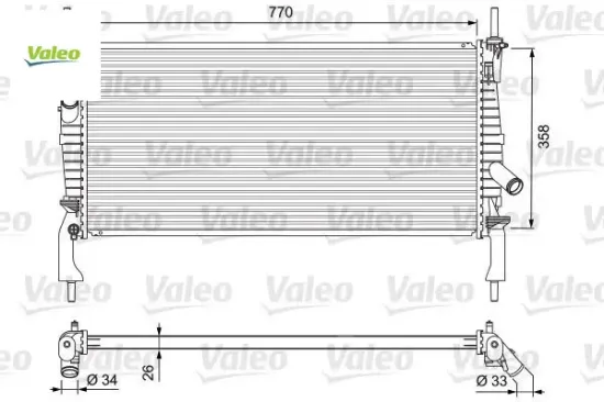 Motor su radyatoru transıt v347 2.2tdcı 2.4tdcı 3.2tdcı 06 klımalı valeo 6c118005cd/ 1373156/ 1383317 resmi