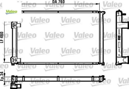 Radyatör master ıı-movano 2.5d 98-01 s8u klimasız mek 760x460x34 valeo 7701046209/ 9161436/ 7701043670 resmi