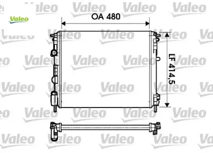 Radyatör clıo ıı-kng-logan1.5 dcı-1.6 16v-1.9 dtı-k4m ac mek 480x414.5x23 valeo 7700428082 resmi