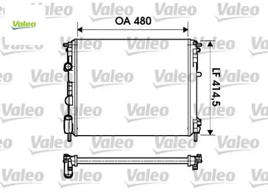 Radyatör clıo ıı-kng-logan1.5 dcı-1.6 16v-1.9 dtı-k4m ac mek 480x414.5x23 valeo 7700428082 resmi