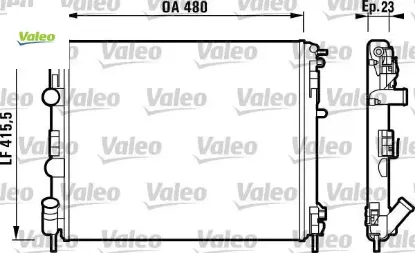 Radyatör clıo ıı-kng -logan-solenza-1.5dci-1.4-1.6 16v-1.9dtı ac mek 480x414.5x34 valeo 8200343476/ 6001545765/ 8200033831 resmi