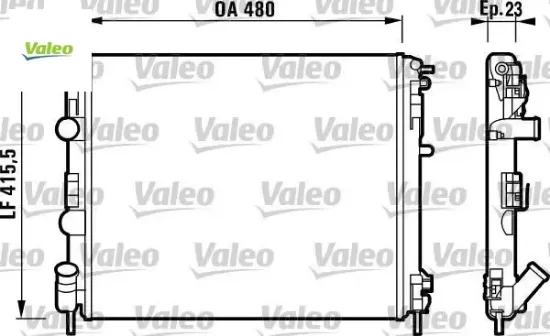 Radyatör clıo ıı-kng -logan-solenza-1.5dci-1.4-1.6 16v-1.9dtı ac mek 480x414.5x34 valeo 8200343476/ 6001545765/ 8200033831 resmi